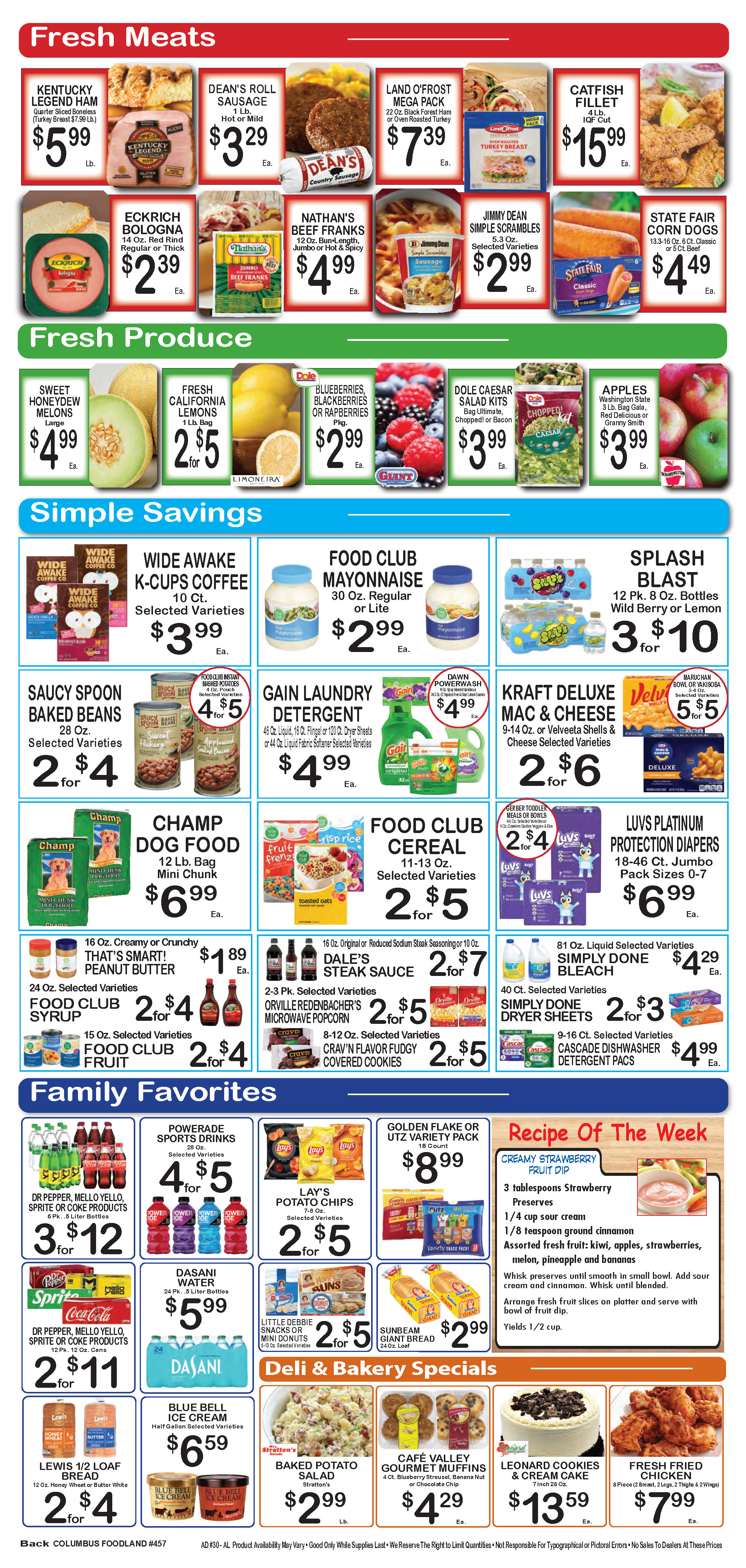Columbus Foodland Ad